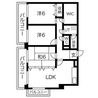 スクエアメゾン姫路城前(旧.シャルム白鷺)【2階】の間取り