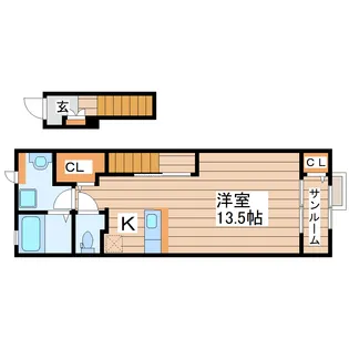 カーサ・アルバ【2階】の間取り