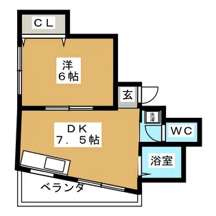コーポ秋庭【3階】の間取り