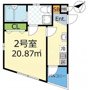 クオリア横浜大口【2階】の間取り