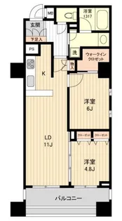 HF銀座レジデンスEAST【7階】の間取り