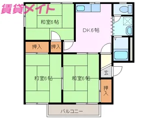 タウンスギモト C棟【1階】の間取り