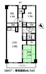 マルク新所沢【5階】の間取り