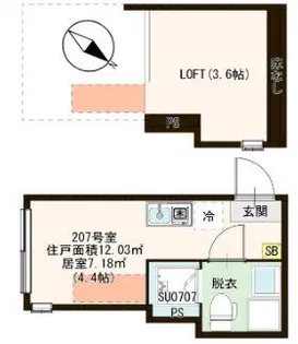 SUNNY HILLS 新小岩【2階】の間取り