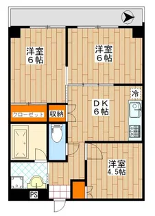 ベルウッド野川【3階】の間取り