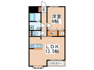 リブレ府中【6階】の間取り