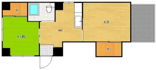 広島県広島市西区大芝1【マンション】の間取り
