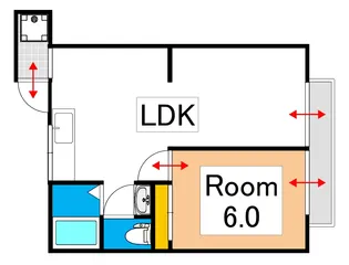 ハッピーハイツ1号棟【2階】の間取り