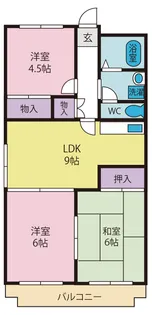 リバーサイドマンションM【1階】の間取り