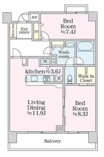 グラマシー恵比寿【5階】の間取り
