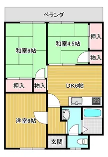 ヒルズ稲佐マンション【4階】の間取り