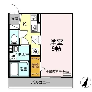 シャインピークス大和【1階】の間取り