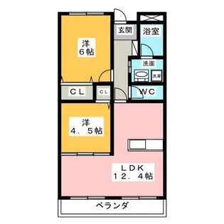 シャンテ池場【3階】の間取り