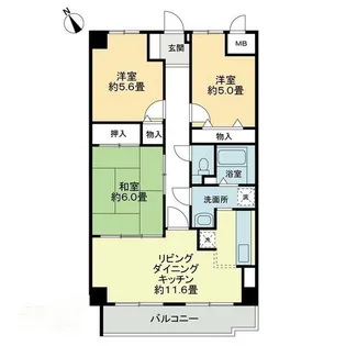 ツインパレスK【3階】の間取り