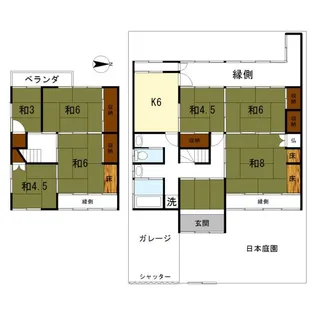 京都府京都市左京区下鴨神殿町【一戸建】の間取り