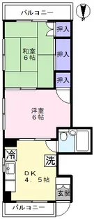 桃林ハイツ【3階】の間取り