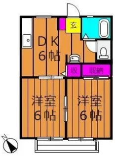 サンライフひろみね A【1階】の間取り
