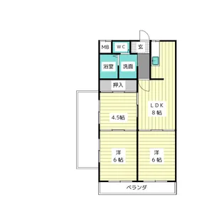 メゾンドール高針【4階】の間取り