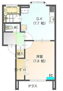 コーポすまいる【1階】の間取り
