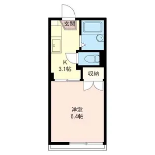 メゾンY’s(ワイズ)【2階】の間取り