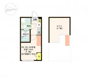 ハーモニーテラス伊興ザ・レジデンス【2階】の間取り