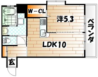ラ・ヴェリテ鍛冶町【3階】の間取り
