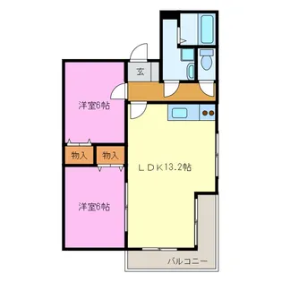 静岡県浜松市中央区三幸町【マンション】の間取り