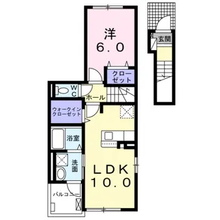 茨城県結城市大字結城【アパート】の間取り