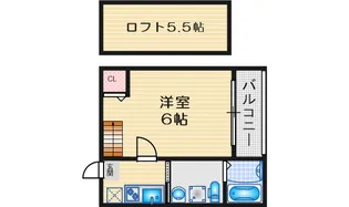 Loft8名駅【2階】の間取り