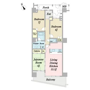 アイムふじみ野タワー東館【21階】の間取り