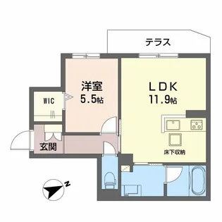 Adonis長束【1階】の間取り