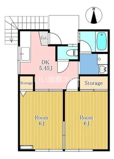 アサヒ荘【2階】の間取り