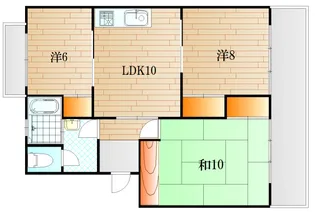 コーポラス外輪崎【4階】の間取り