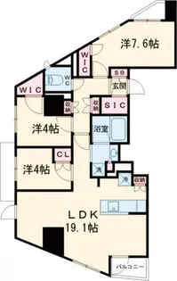 343レジデンス目黒II【3階】の間取り