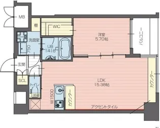 プレジオ長田【7階】の間取り
