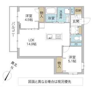 セルディーナ流星台【1階】の間取り