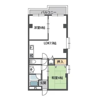 甲東ライフ201号室【2階】の間取り