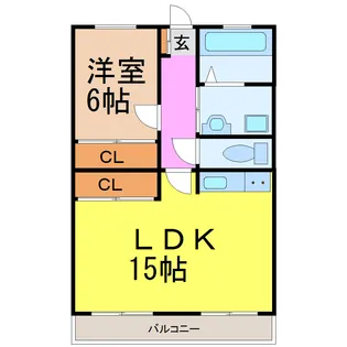 1LDKの間取り画像