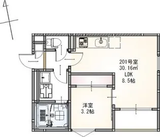 REGALEST西中田【2階】の間取り