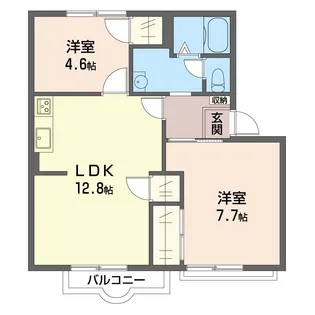 シェ・モワァB【2階】の間取り