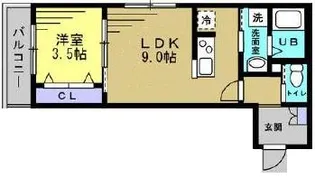 マロン クレール【1階】の間取り