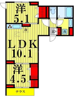 グラナーデ興野【1階】の間取り
