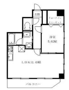 クオーレ浅草【2階】の間取り