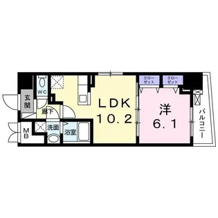 ISLA VISTA日本橋【11階】の間取り