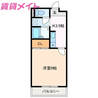 リバティベル【2階】の間取り