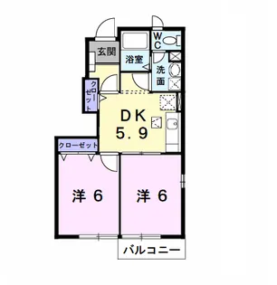 シャルマンB【1階】の間取り