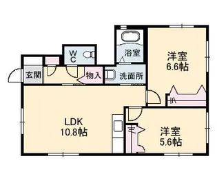 アクアみどり坂 B【1階】の間取り