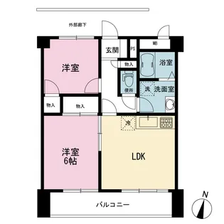上大岡フラワーマンションIII【5階】の間取り
