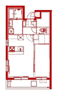 1LDKの間取り画像