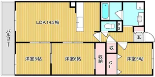 ソレアード御南【4階】の間取り